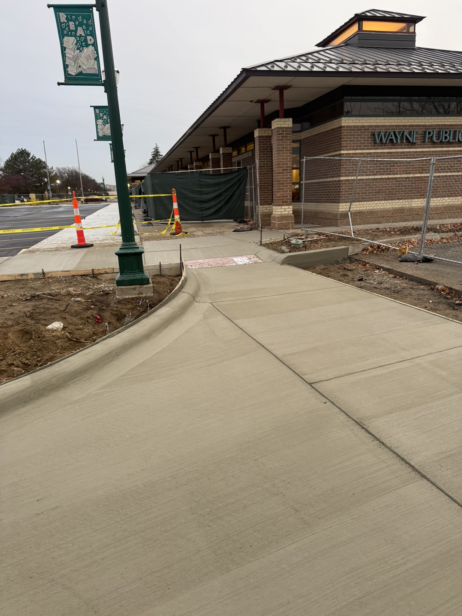 Concrete — sidewalk and curb installation