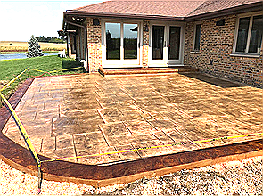 Concrete — stamped concrete patio